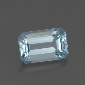 1.35 ct Blue Aquamarine Stone, Natural Aquamarine in Octagon Facet Shape for Sale
