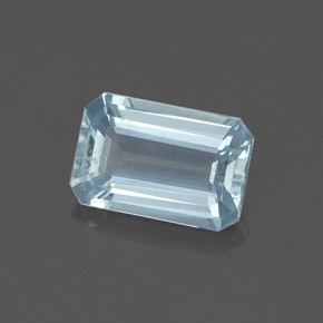 0.84 ct Blue Aquamarine Stone, Natural Aquamarine in Octagon Facet Shape for Sale