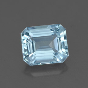 1.23 ct Blue Aquamarine Gemstone, Aquamarine Gem in Octagon Facet Shape for Sale.