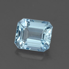 1.23 ct Blue Aquamarine Stone, Natural Aquamarine in Octagon Facet Shape for Sale