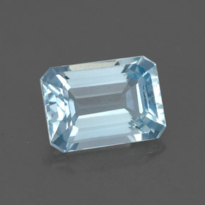1.26 ct Blue Aquamarine Gemstone, Aquamarine Gem in Octagon Facet Shape for Sale.
