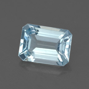 1.26 ct Blue Aquamarine Stone, Natural Aquamarine in Octagon Facet Shape for Sale