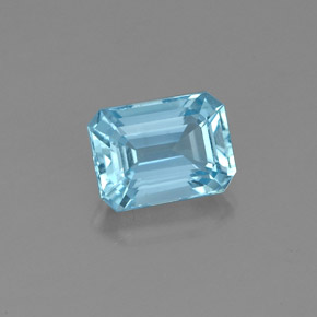 1.27 ct Blue Aquamarine Gemstone, Aquamarine Gem in Octagon Facet Shape for Sale.