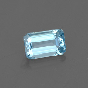 0.82 ct Blue Aquamarine Gemstone, Aquamarine Gem in Octagon Facet Shape for Sale.
