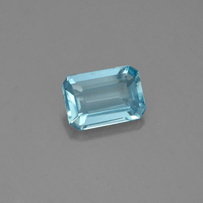 0.64 ct Blue Aquamarine Gemstone, Aquamarine Gem in Octagon Facet Shape for Sale.