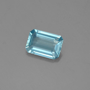 0.64 ct Blue Aquamarine Stone, Natural Aquamarine in Octagon Facet Shape for Sale