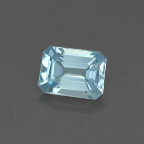 0.48 ct Blue Aquamarine Gemstone, Aquamarine Gem in Octagon Facet Shape for Sale.