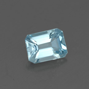 0.48 ct Blue Aquamarine Stone, Natural Aquamarine in Octagon Facet Shape for Sale