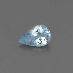 0.31 ct Blue Aquamarine Gemstone, Aquamarine Gem in Pear Facet Shape for Sale.