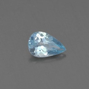 0.31 ct Blue Aquamarine Stone, Natural Aquamarine in Pear Facet Shape for Sale