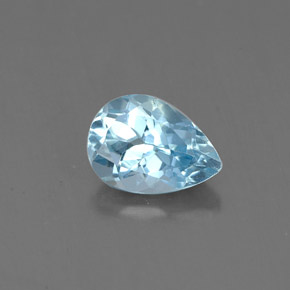 0.70 ct Blue Aquamarine Gemstone, Aquamarine Gem in Pear Facet Shape for Sale.