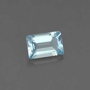 0.54 ct Blue Aquamarine Stone, Natural Aquamarine in Octagon Facet Shape for Sale