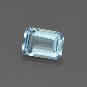0.84 ct Blue Aquamarine Stone, Natural Aquamarine in Octagon Facet Shape for Sale