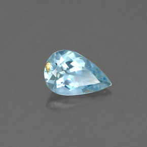 0.66 ct Blue Aquamarine Stone, Natural Aquamarine in Pear Facet Shape for Sale