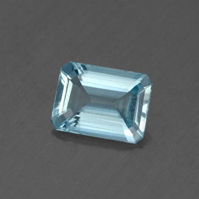 1.13 ct Blue Aquamarine Stone, Natural Aquamarine in Octagon Facet Shape for Sale