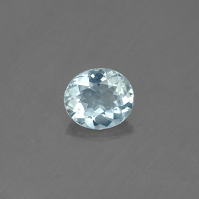 0.63 ct Blue Aquamarine Gemstone, Aquamarine Gem in Oval Facet Shape for Sale.