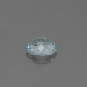 Aquamarine Gemstone in 6.4 x 5.5 mm Size for Sale, Aquamarine Stone in Light Blue Color