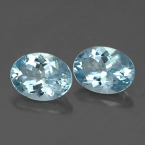 2.25 ct Blue Aquamarine Stone, Natural Aquamarine in Oval Facet Shape for Sale