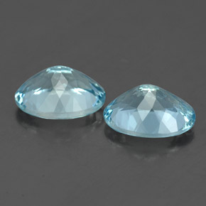 Aquamarine Gemstone in 8 x 6 mm (calibrated) Size for Sale, Aquamarine Stone in Light Blue Color