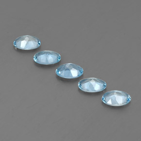 Aquamarine Gemstone in 6 x 4 mm (calibrated) Size for Sale, Aquamarine Stone in Light Blue Color