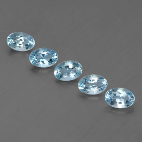 2.02 ct Blue Aquamarine Gemstone, Aquamarine Gem in Oval Facet Shape for Sale.