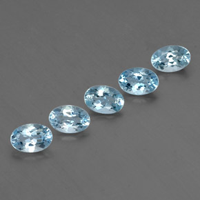 2.02 ct Blue Aquamarine Stone, Natural Aquamarine in Oval Facet Shape for Sale