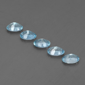 Aquamarine Gemstone in 6 x 4 mm (calibrated) Size for Sale, Aquamarine Stone in Light Blue Color