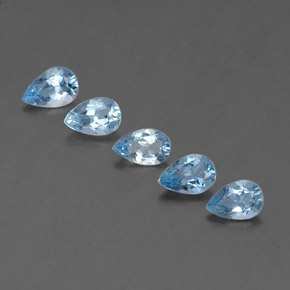 1.72 ct Blue Aquamarine Gemstone, Aquamarine Gem in Pear Facet Shape for Sale.