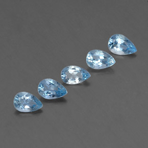 1.72 ct Blue Aquamarine Stone, Natural Aquamarine in Pear Facet Shape for Sale