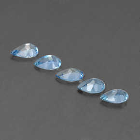 Aquamarine Gemstone in 6 x 4 mm (calibrated) Size for Sale, Aquamarine Stone in Light Blue Color