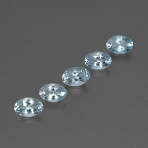 2.30 ct Blue Aquamarine Stone, Natural Aquamarine in Oval Facet Shape for Sale