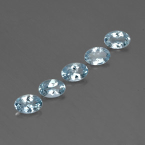 2.07 ct Blue Aquamarine Stone, Natural Aquamarine in Oval Facet Shape for Sale
