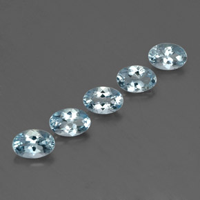 2.29 ct Blue Aquamarine Stone, Natural Aquamarine in Oval Facet Shape for Sale