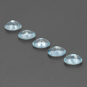 Aquamarine Gemstone in 6.1 x 4.2 mm Size for Sale, Aquamarine Stone in Light Blue Color