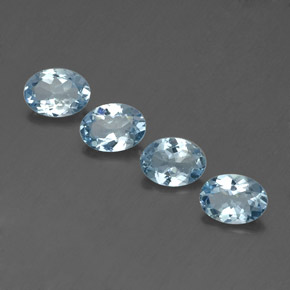 2.47 ct Blue Aquamarine Gemstone, Aquamarine Gem in Oval Facet Shape for Sale.