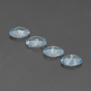 Aquamarine Gemstone in 7 x 5 mm (calibrated) Size for Sale, Aquamarine Stone in Light Blue Color