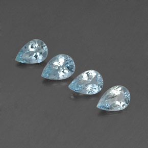 2.17 ct Blue Aquamarine Gemstone, Aquamarine Gem in Pear Facet Shape for Sale.