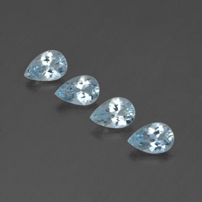 1.43 ct Blue Aquamarine Gemstone, Aquamarine Gem in Pear Facet Shape for Sale.
