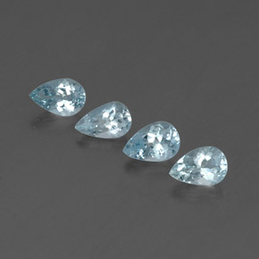 1.59 ct Blue Aquamarine Gemstone, Aquamarine Gem in Pear Facet Shape for Sale.