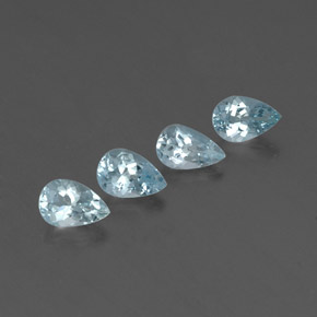 1.59 ct Blue Aquamarine Stone, Natural Aquamarine in Pear Facet Shape for Sale