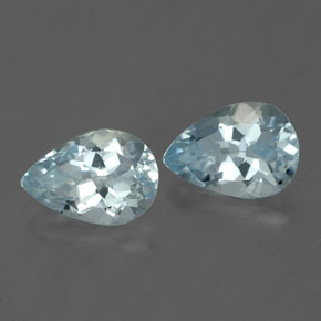 1.26 ct Blue Aquamarine Stone, Natural Aquamarine in Pear Facet Shape for Sale