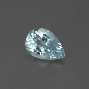 1.07 ct Blue Aquamarine Gemstone, Aquamarine Gem in Pear Facet Shape for Sale.