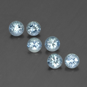 1.66 ct Blue Aquamarine Gemstone, Aquamarine Gem in Round Facet Shape for Sale.