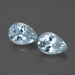1.43 ct Blue Aquamarine Gemstone, Aquamarine Gem in Pear Facet Shape for Sale.