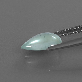Aquamarine Gemstone in 10 x 7 mm (calibrated) Size for Sale, Aquamarine Stone in Light Blue Green Color