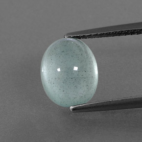 3.39 ct Green Aquamarine Gemstone, Aquamarine Gem in Oval Cabochon Shape for Sale.