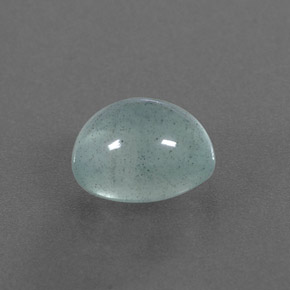 3.39 ct Green Aquamarine Stone, Natural Aquamarine in Oval Cabochon Shape for Sale