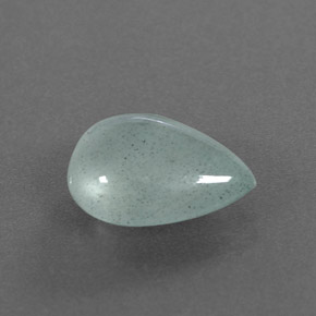 3.38 ct Green Aquamarine Stone, Natural Aquamarine in Pear Cabochon Shape for Sale