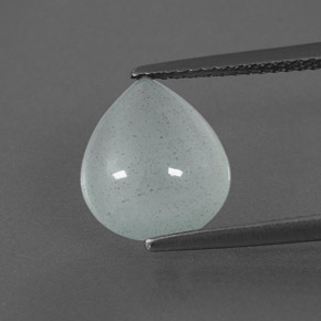 3.20 ct Green Aquamarine Gemstone, Aquamarine Gem in Pear Cabochon Shape for Sale.