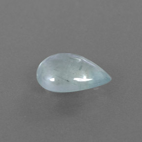 2.29 ct Green Aquamarine Stone, Natural Aquamarine in Pear Cabochon Shape for Sale